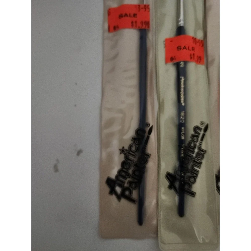 Loew Cornell Vintage NOS Paint Brushes Lot Sealed Unused American Painter Shader